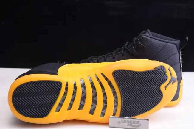 Rep MAX Gold University Air Jordan 12 130690-070 Black Retro 0416
